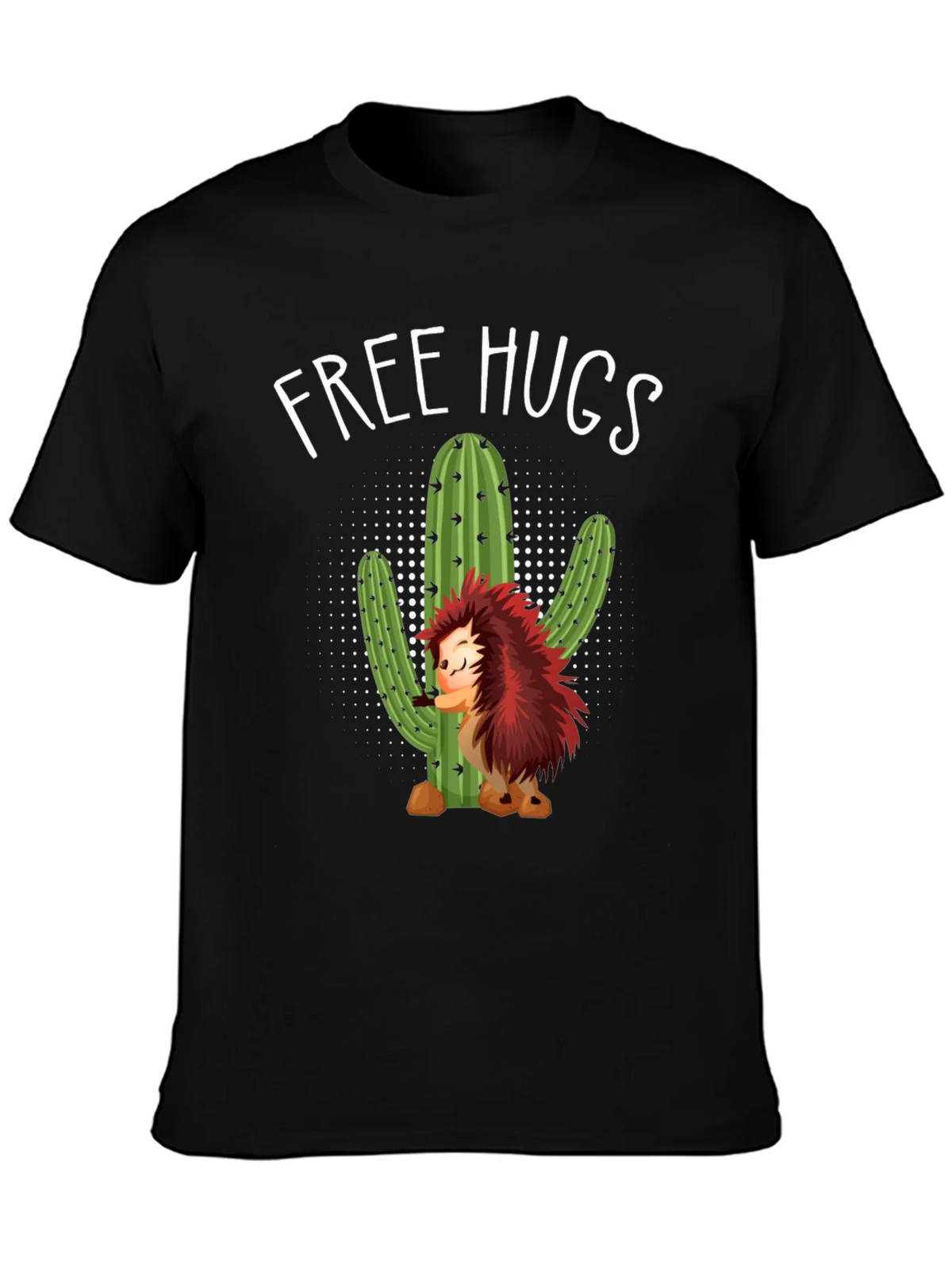 Free Hugs Hedgehog Cactus Graphic Tee product image 1