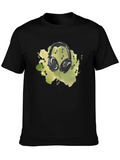 Music Lovers Headphones Graphic Tee - Black product image 1