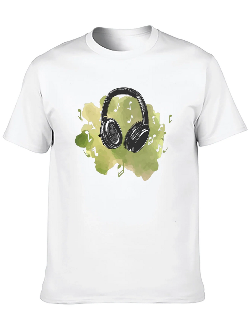 Music Lovers Headphones Graphic Tee - Black product image 5