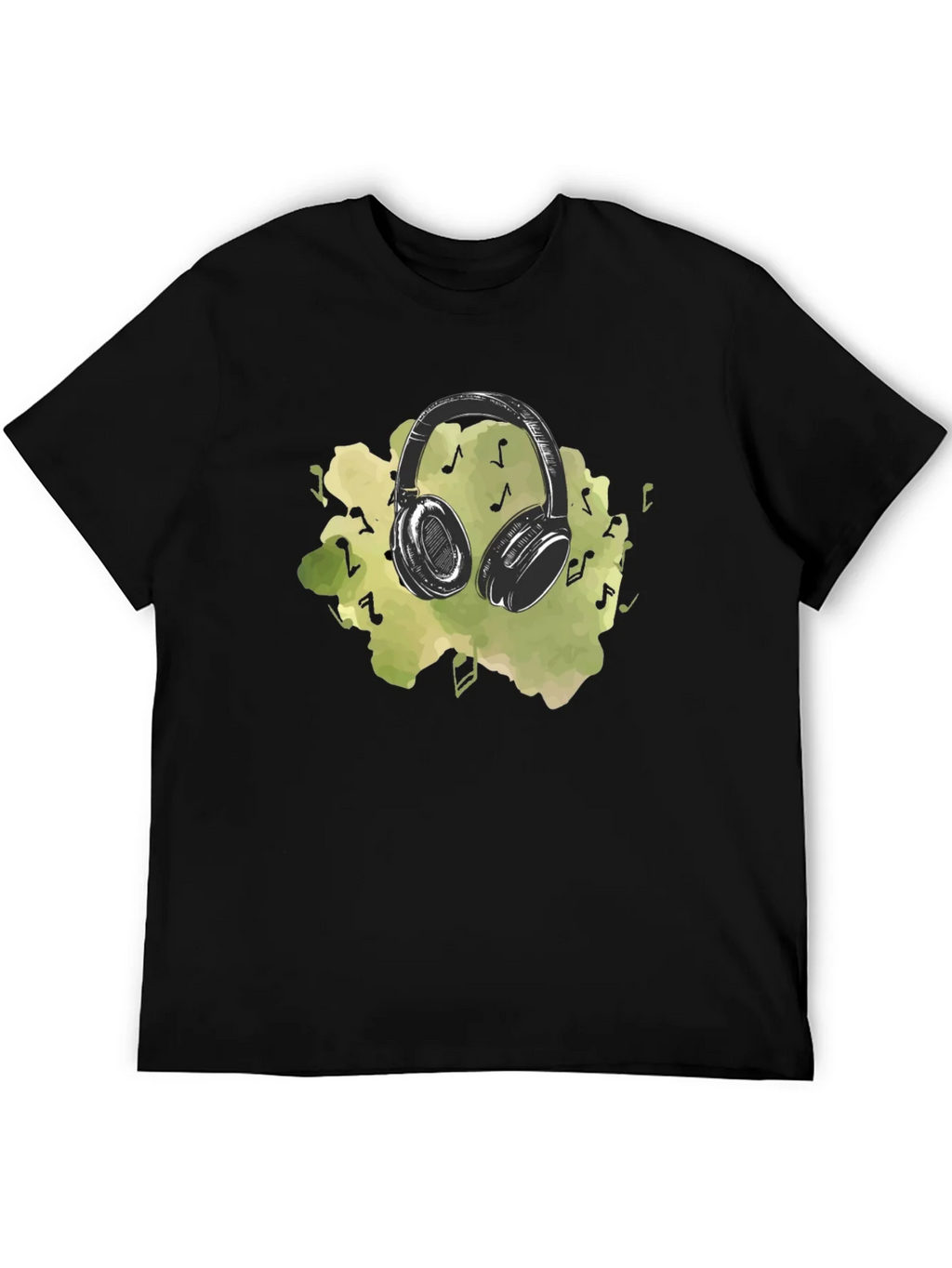 Music Lovers Headphones Graphic Tee - Black product image 2