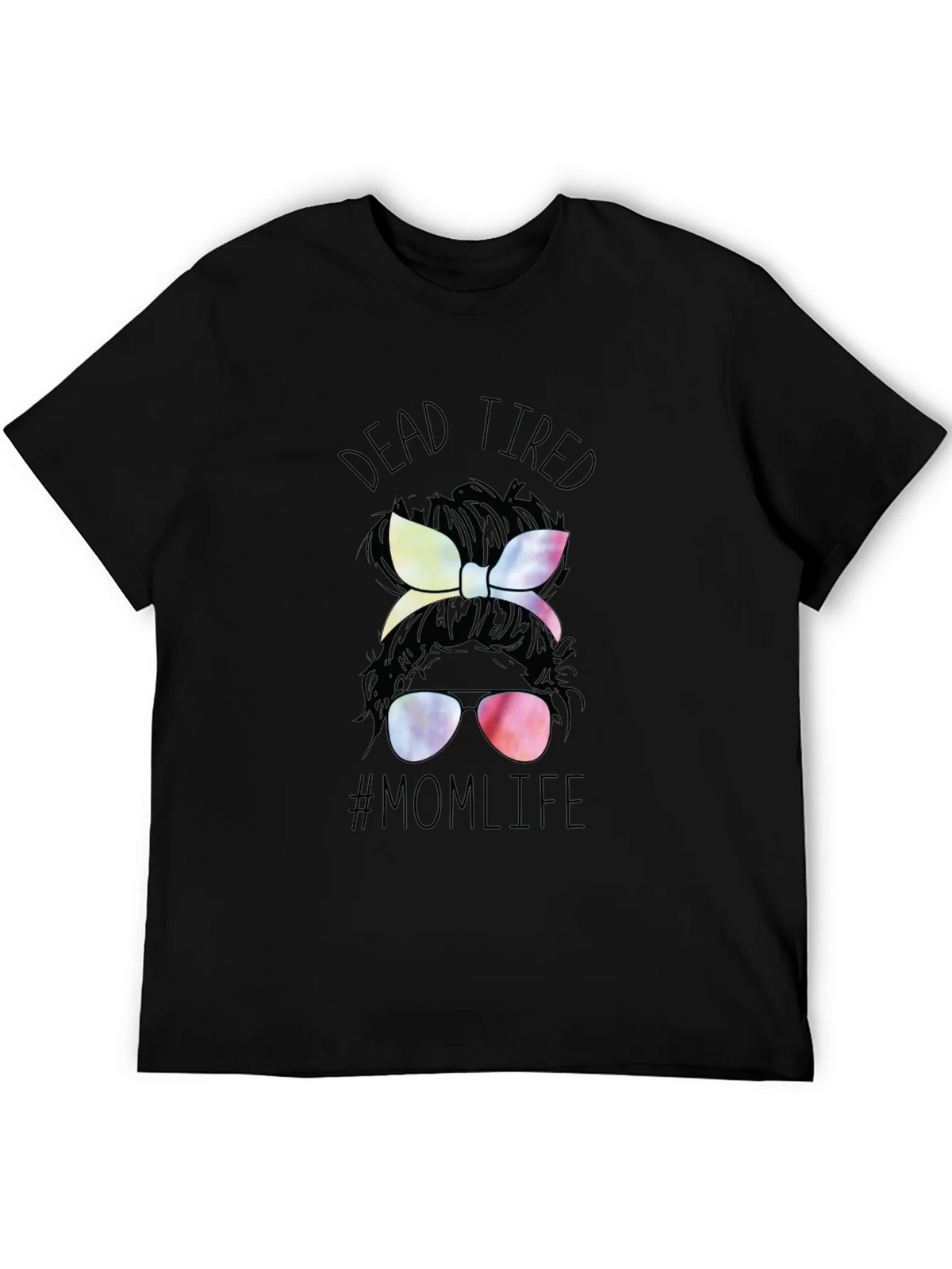 Dead Tired Mom Life T-Shirt - Messy Bun Tee product image 5