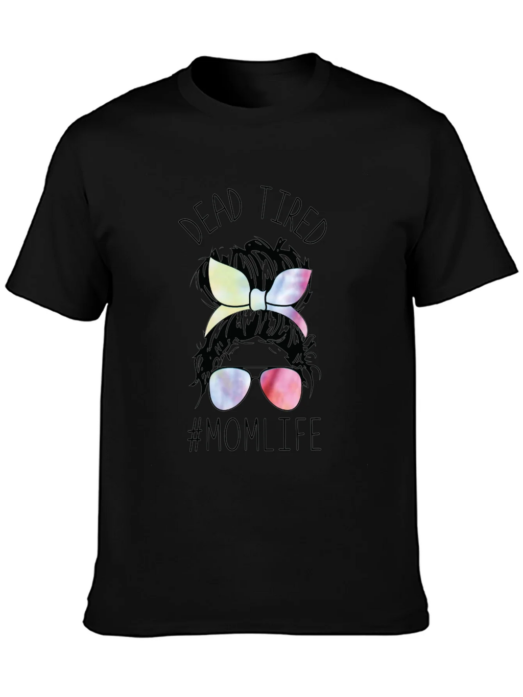Dead Tired Mom Life T-Shirt - Messy Bun Tee product image 3