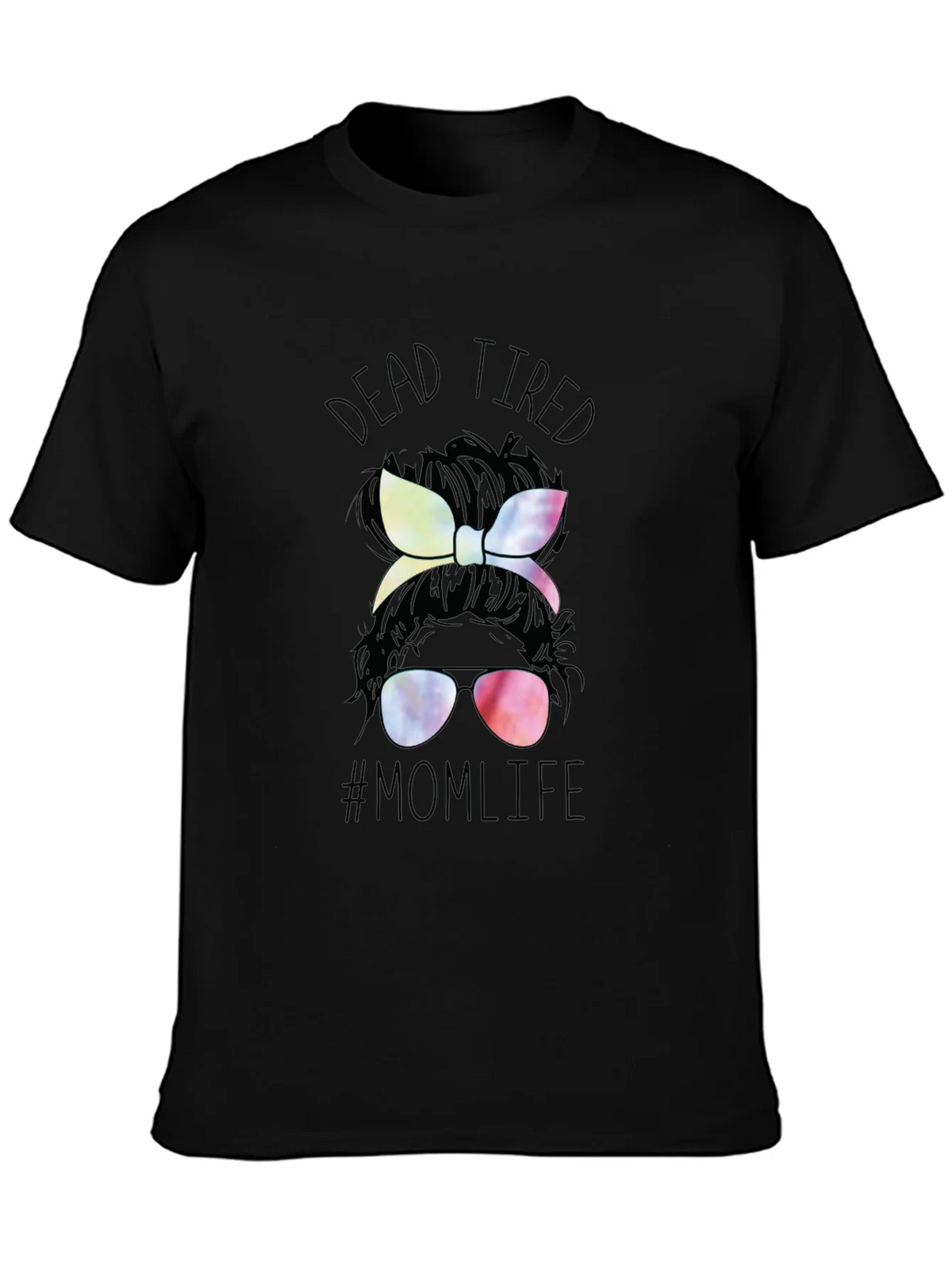 Dead Tired Mom Life T-Shirt - Messy Bun Tee product image 3