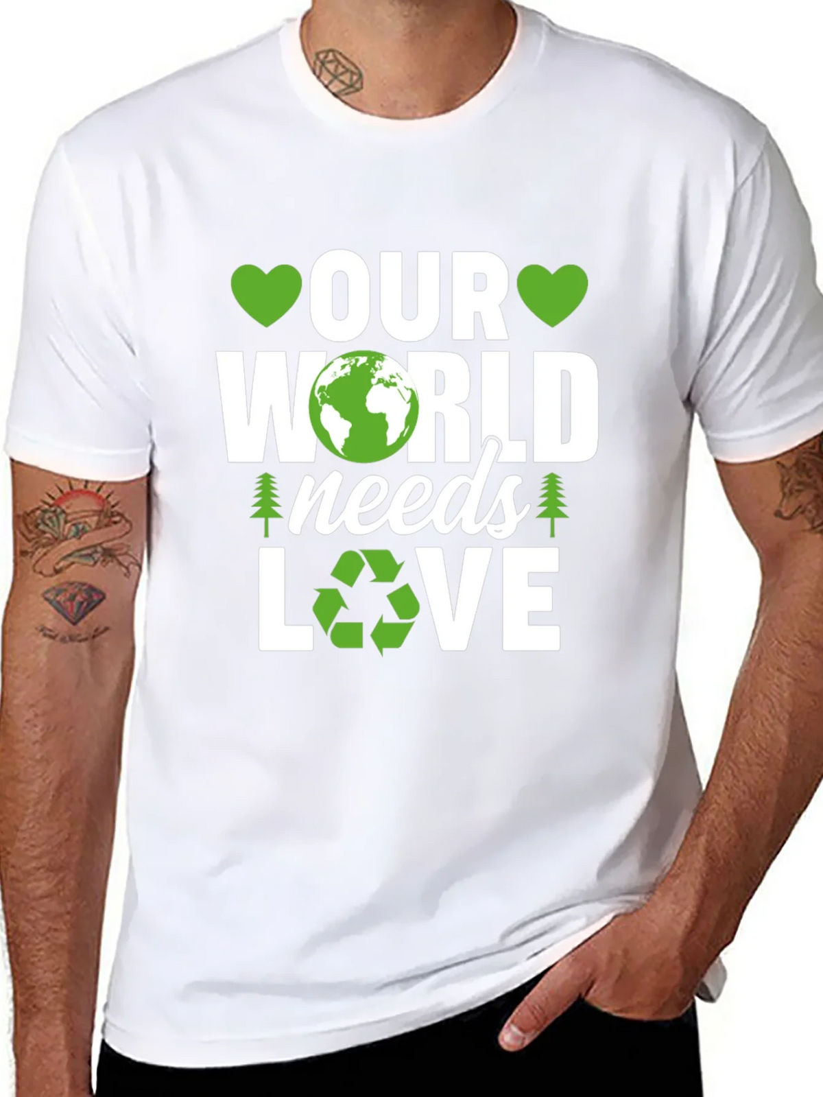 Our World Needs Love Earth Day T-Shirt product image 7