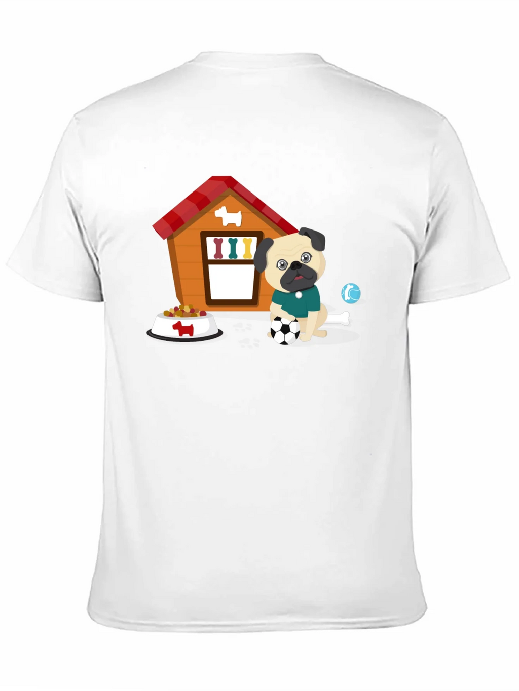 Pug Soccer T-Shirt - Cute Dog & Ball Design product image 4