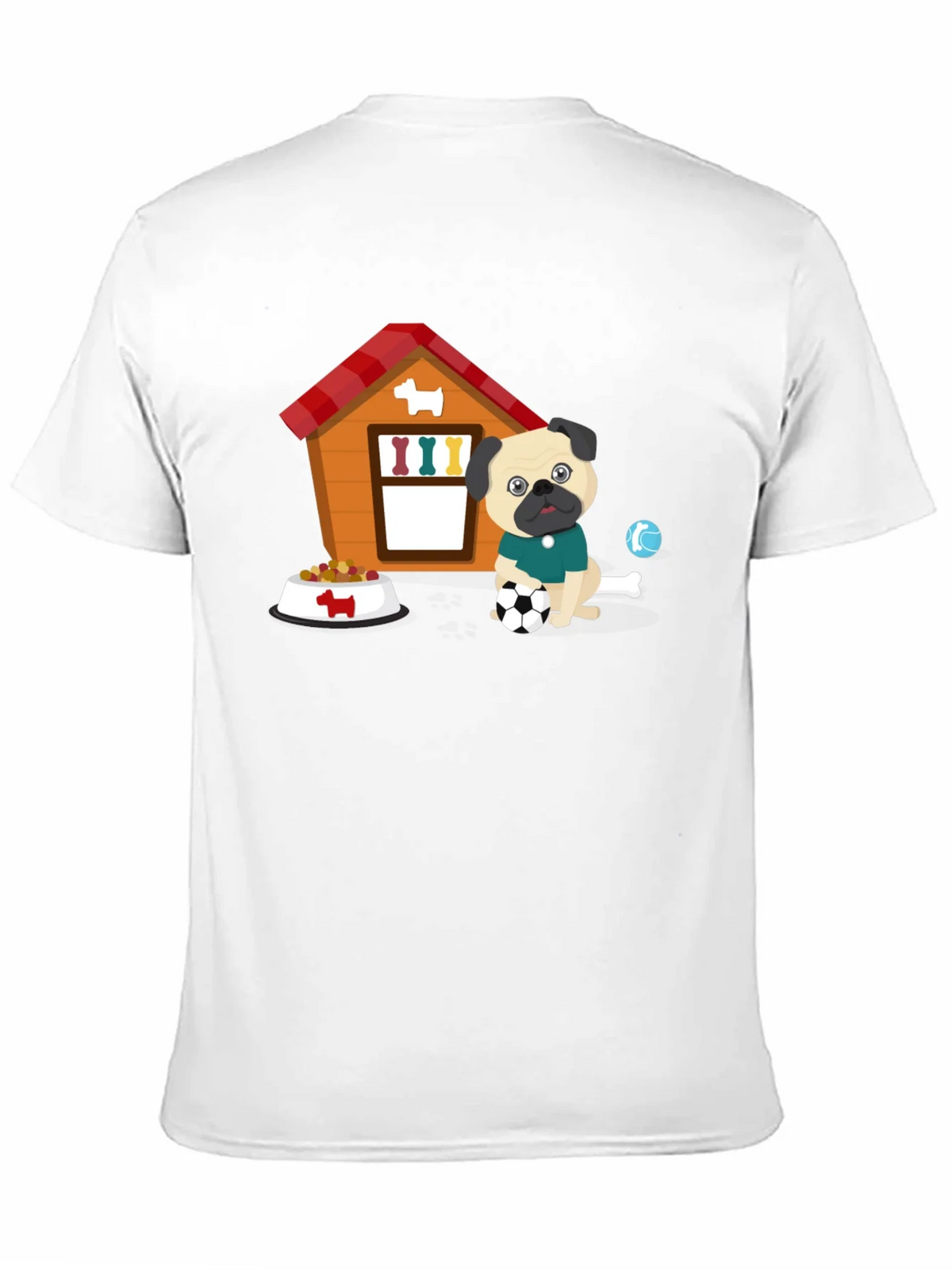 Pug Soccer T-Shirt - Cute Dog & Ball Design product image 4