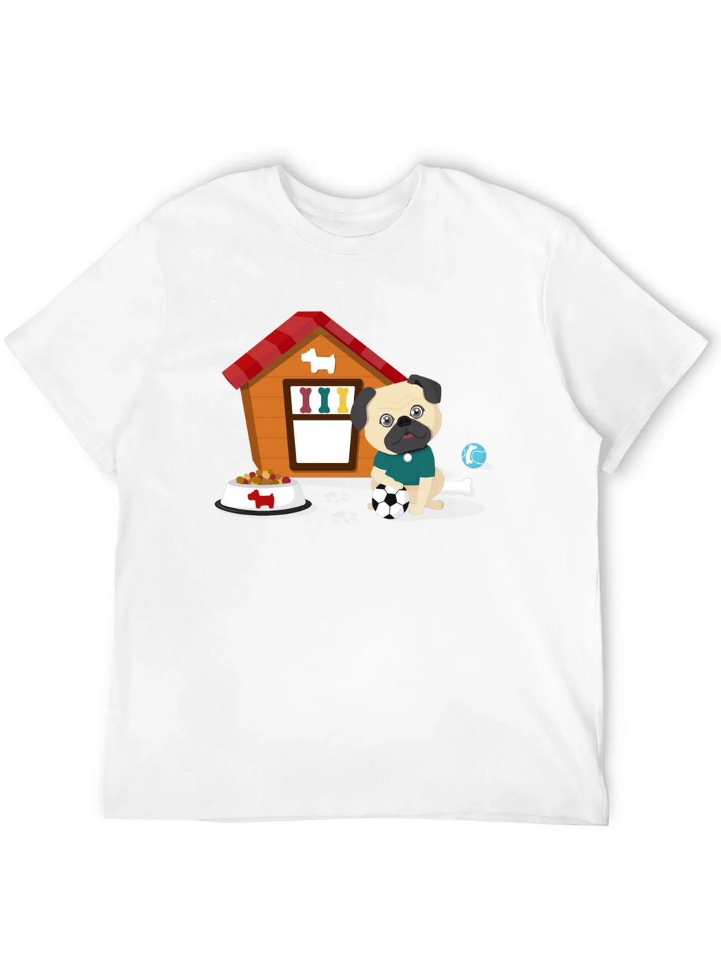 Pug Soccer T-Shirt - Cute Dog & Ball Design product image 5