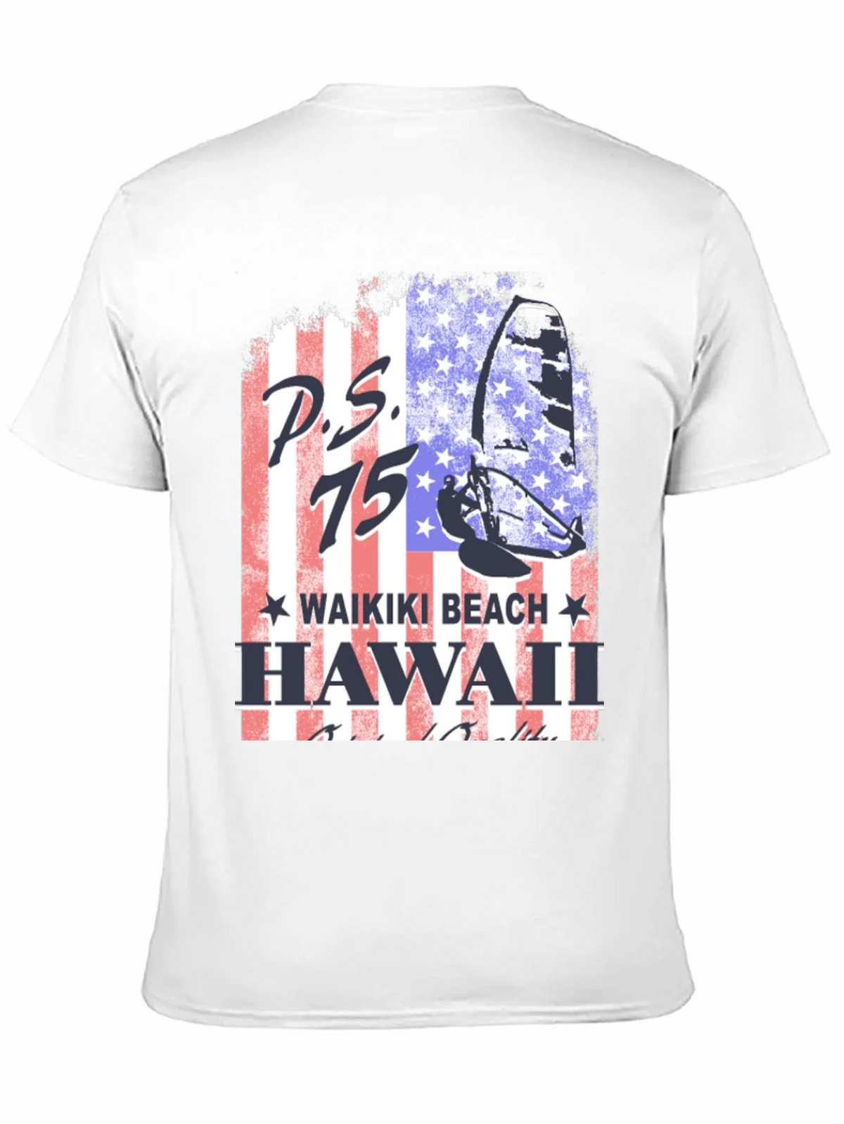 P.S. 75 Waikiki Beach Hawaii Black T-Shirt product image 10