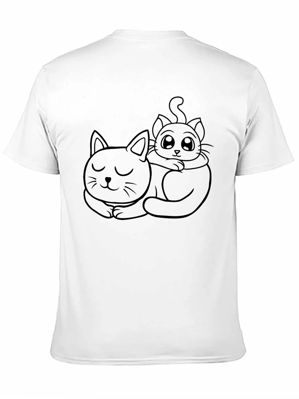 Cute Cats Graphic Tee - Black Casual T-Shirt product image 4