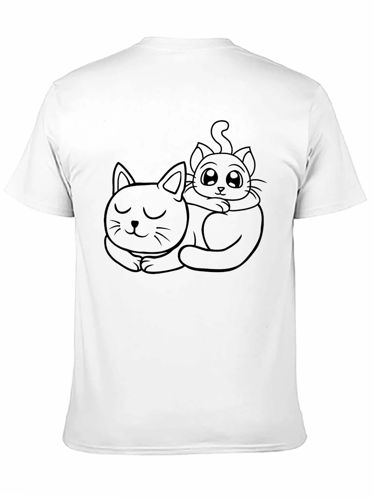 Cute Cats Graphic Tee - Black Casual T-Shirt product image 4