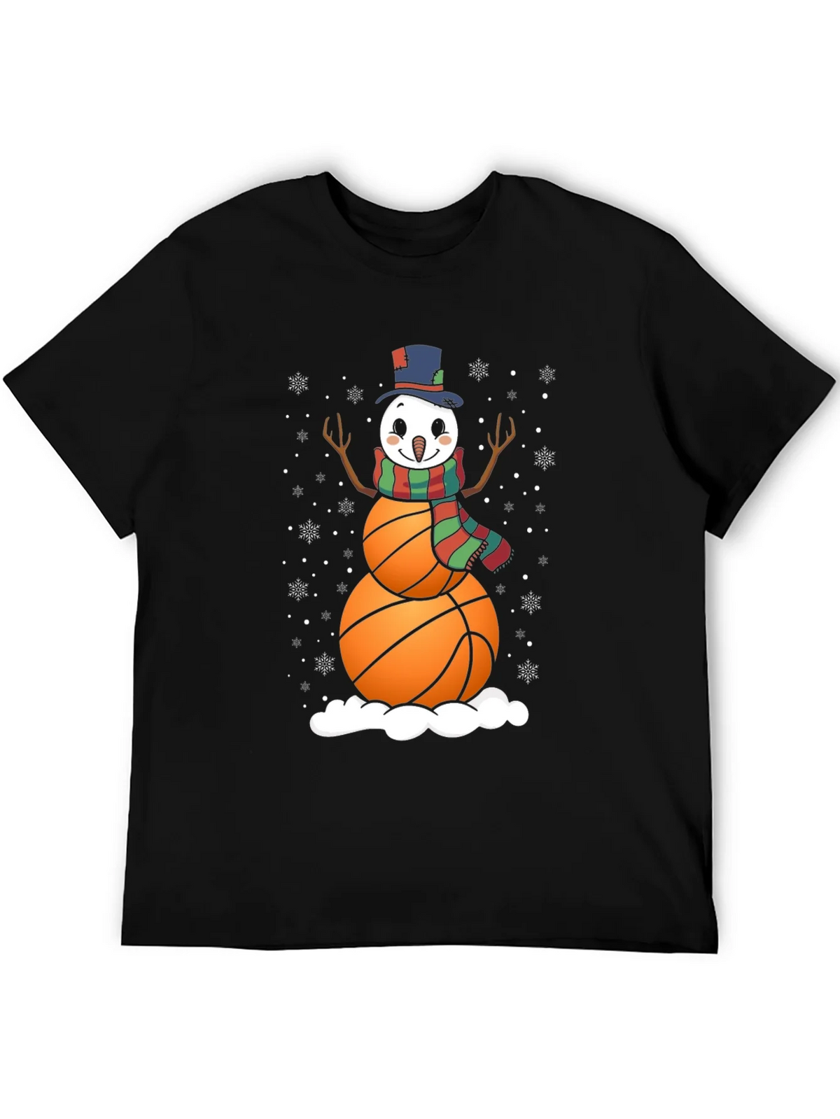 Basketball Snowman Graphic Tee product image 5