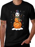 Basketball Snowman Graphic Tee product image 1