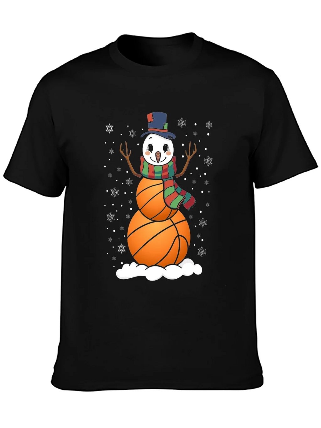 Basketball Snowman Graphic Tee product image 3