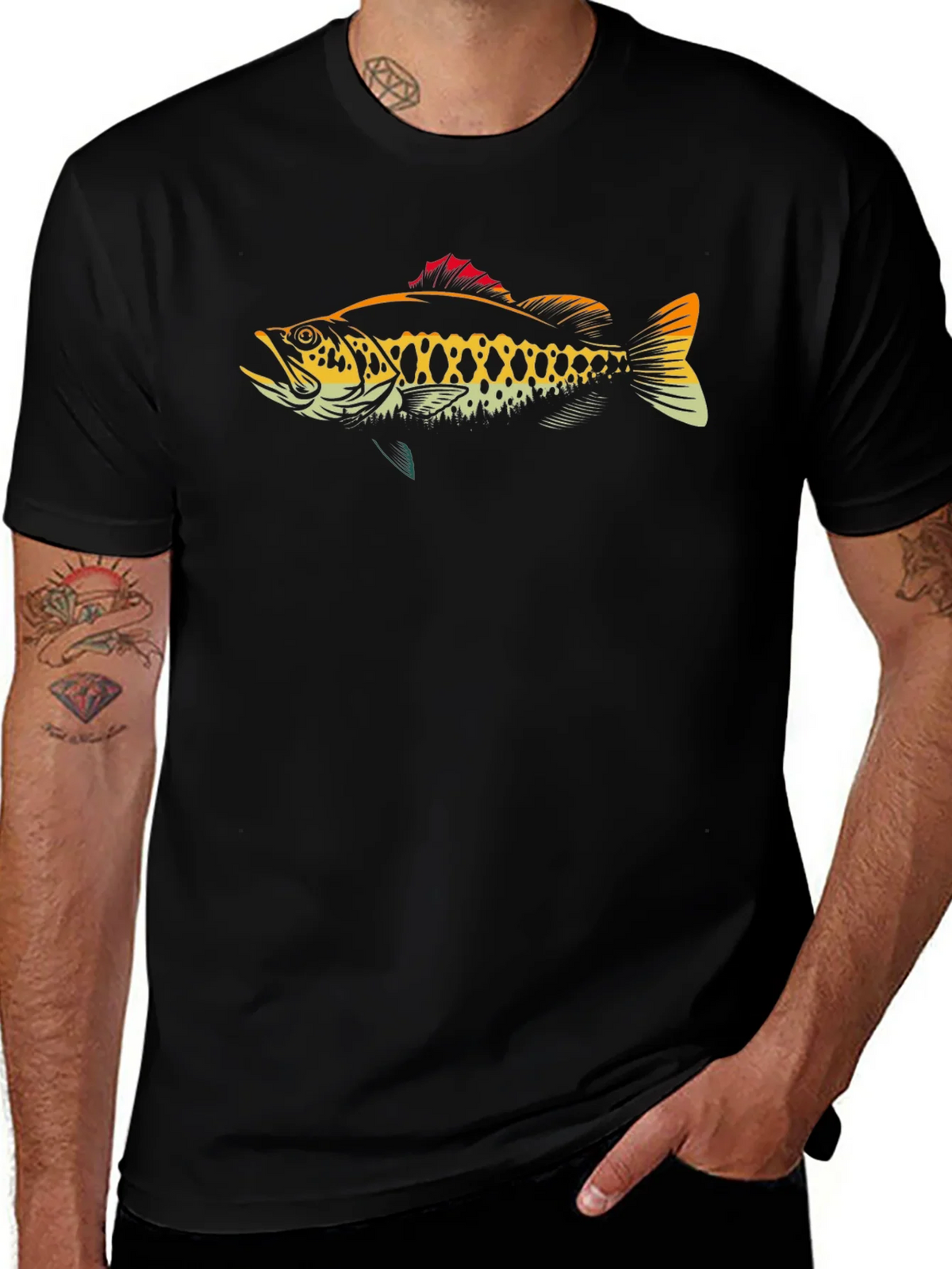 Bass Fish Graphic T-Shirt - Anglers Tee product image 1