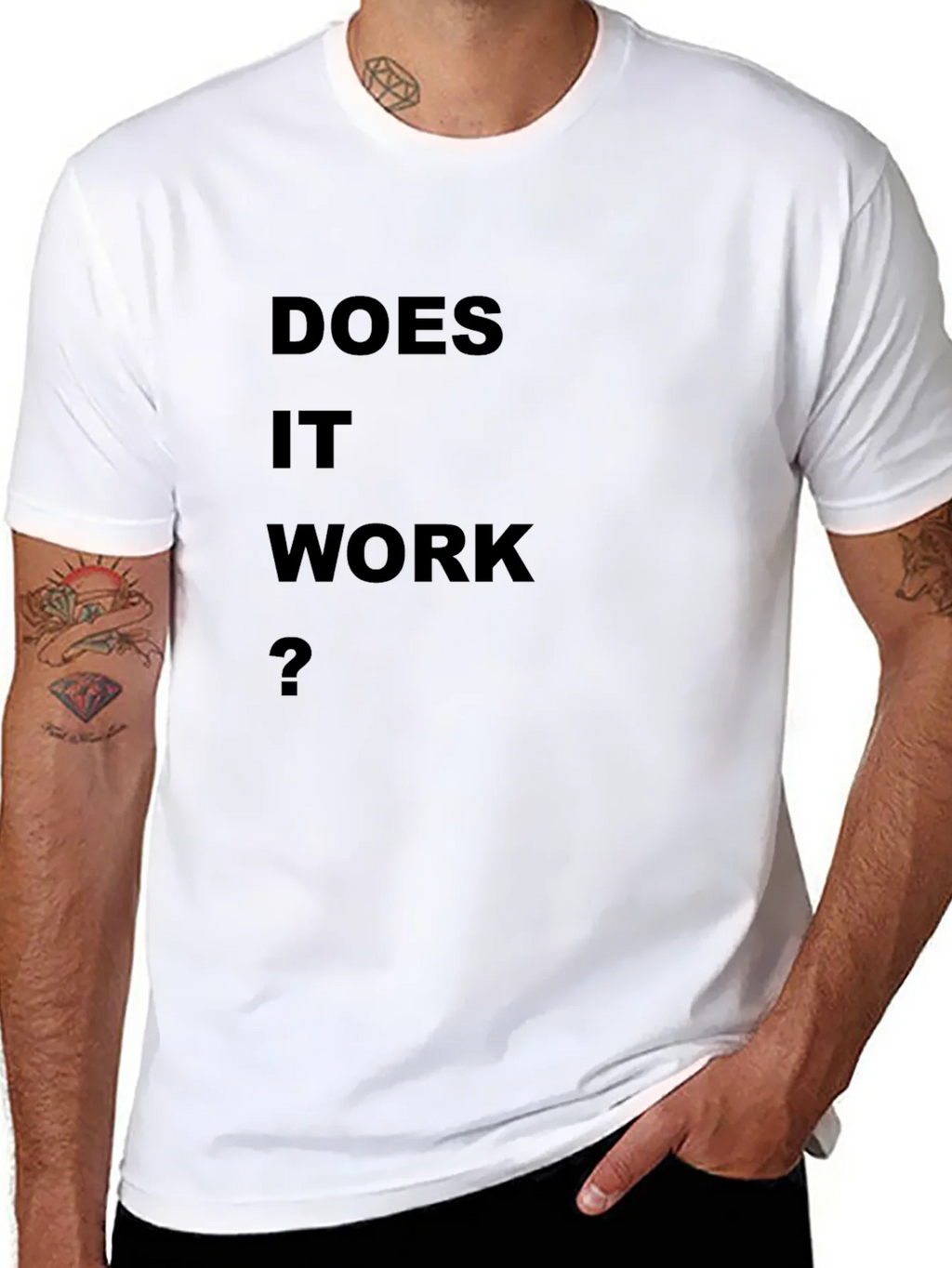 Does It Work? Black T-Shirt product image 7