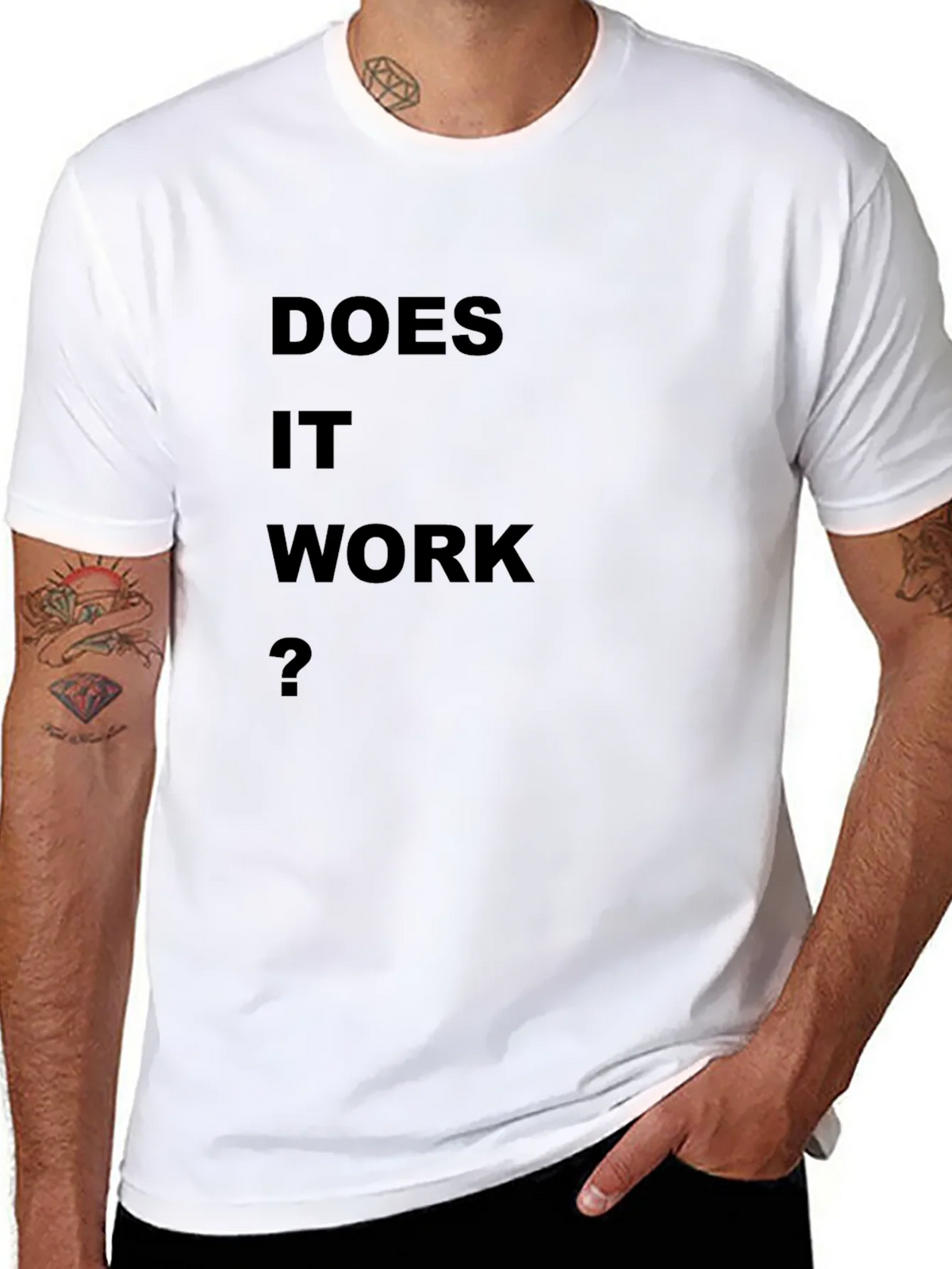 Does It Work? Black T-Shirt product image 7