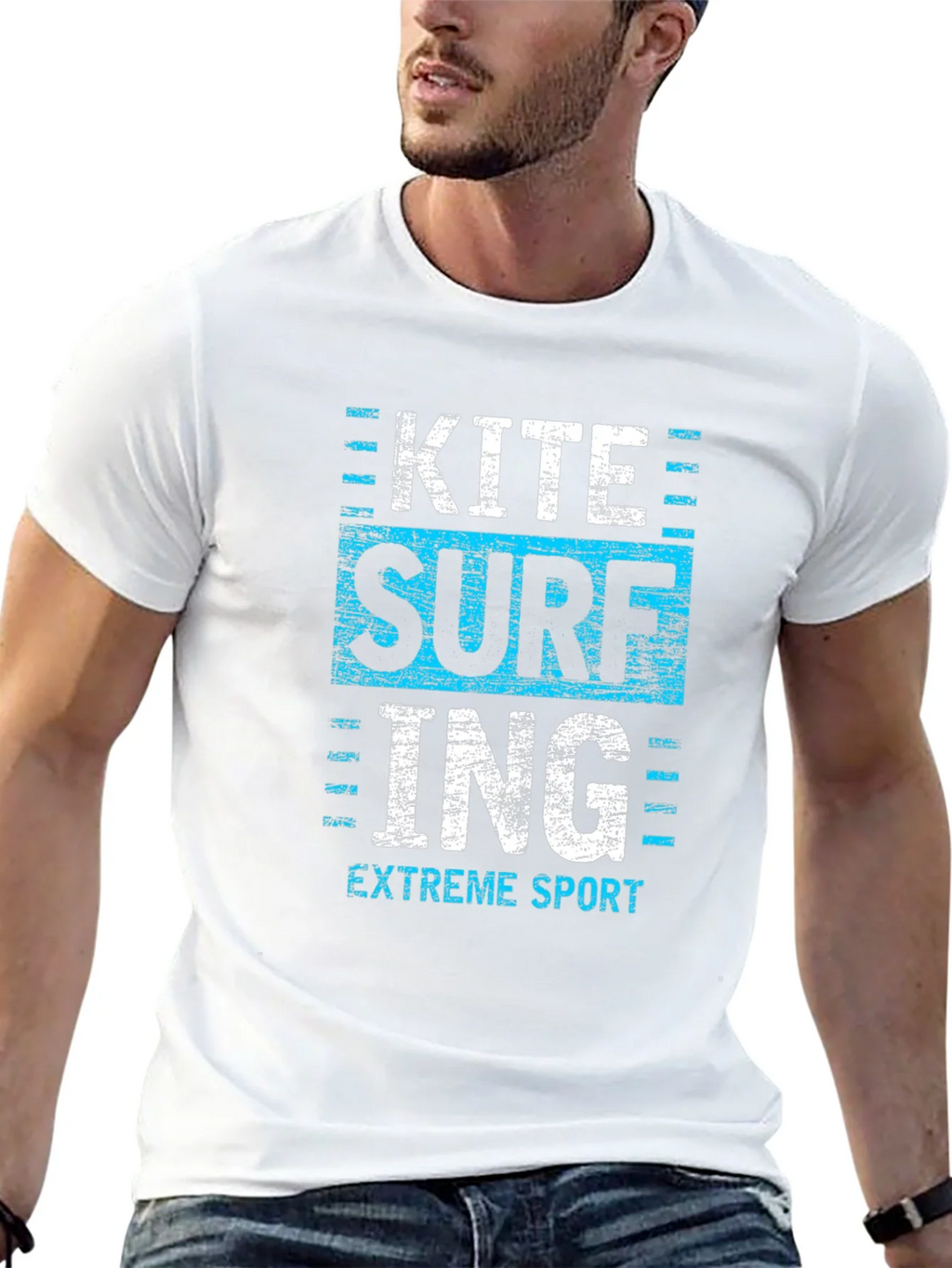 Kite Surfing Extreme Sport Graphic Tee - Black product image 12
