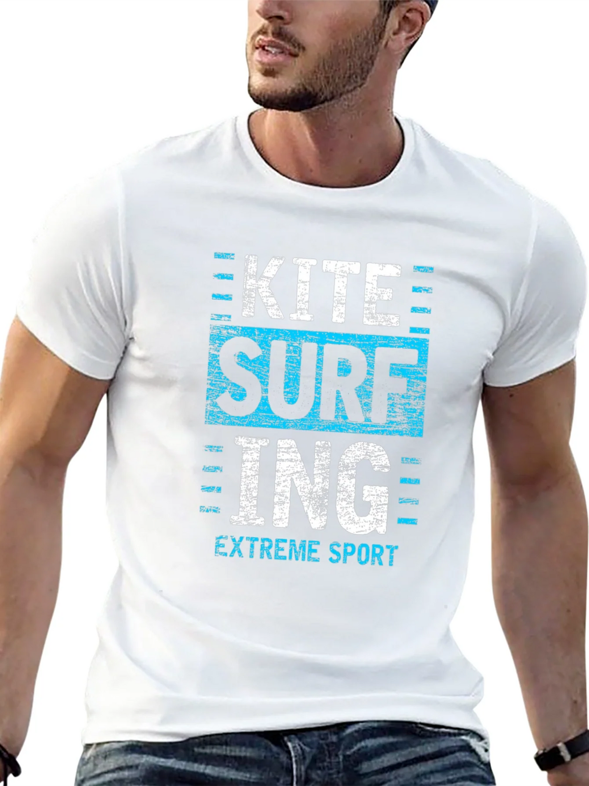 Kite Surfing Extreme Sport Graphic Tee - Black product image 12