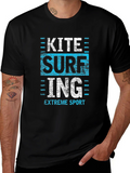 Kite Surfing Extreme Sport Graphic Tee - Black product image 1