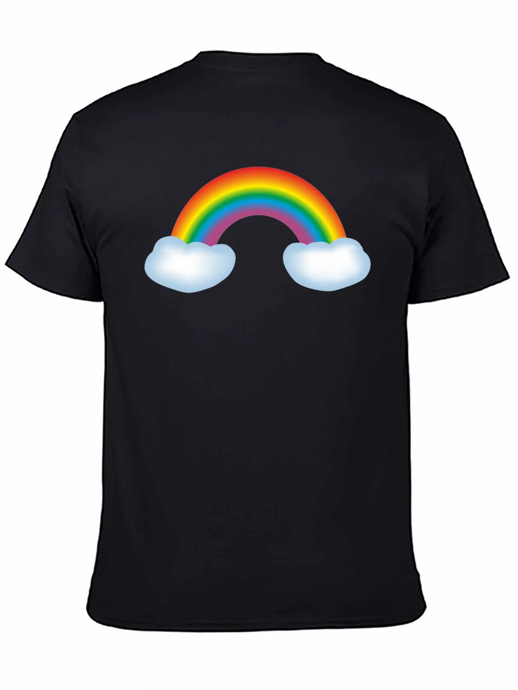 Rainbow Graphic Tee - Black Cotton Blend T-Shirt product image 4