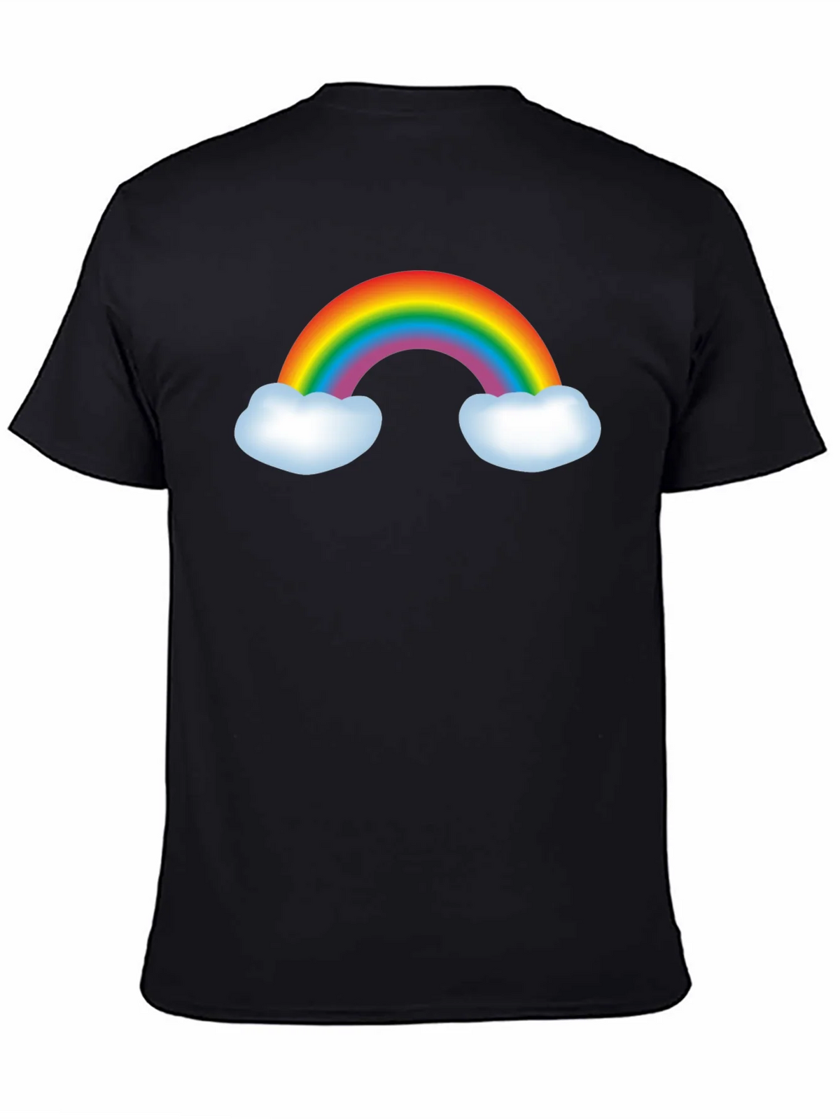 Rainbow Graphic Tee - Black Cotton Blend T-Shirt product image 4