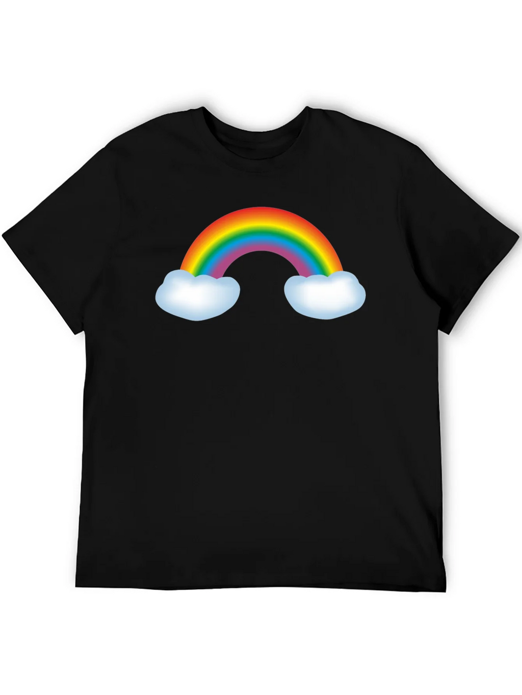 Rainbow Graphic Tee - Black Cotton Blend T-Shirt product image 5