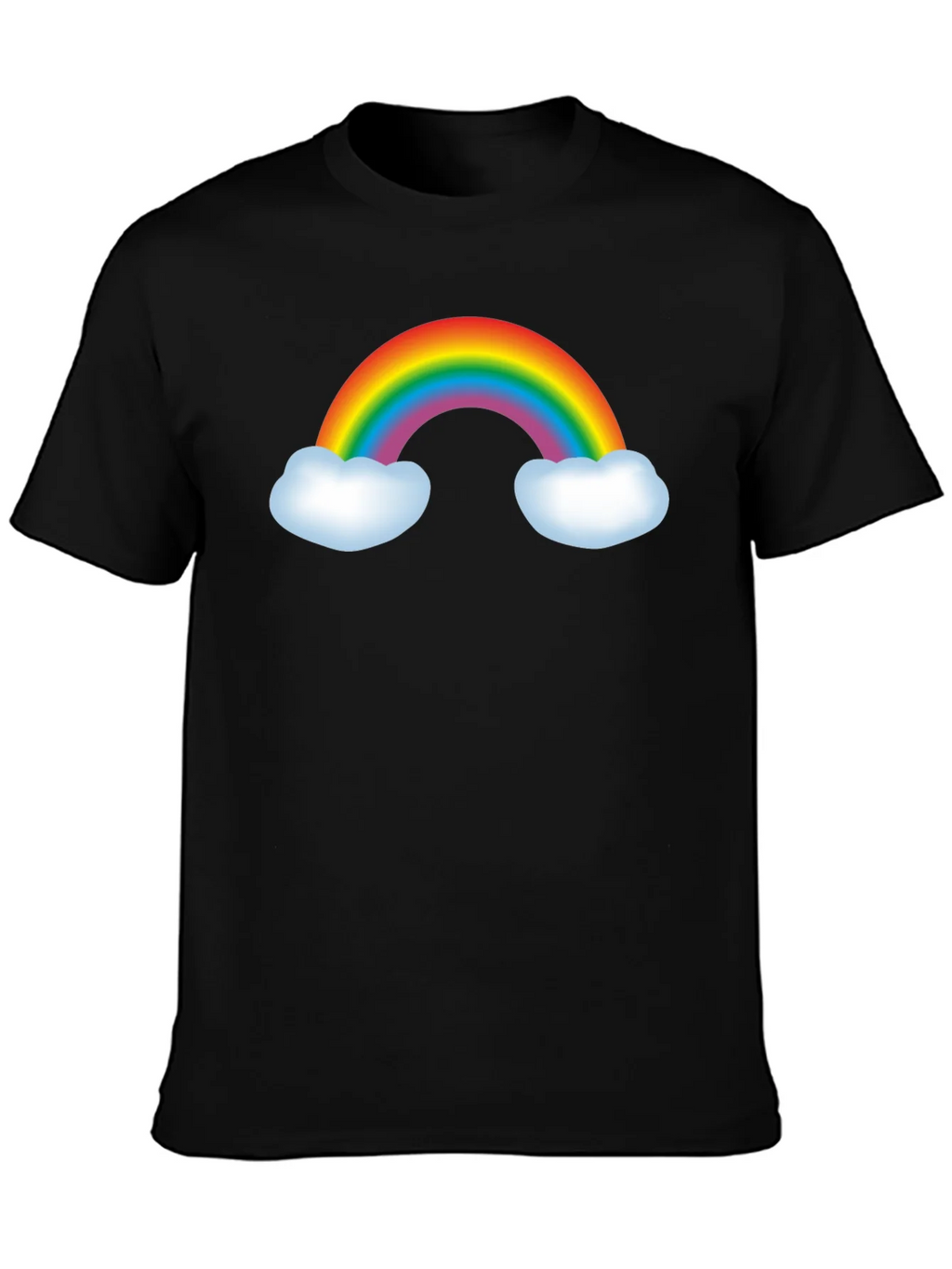 Rainbow Graphic Tee - Black Cotton Blend T-Shirt product image 3