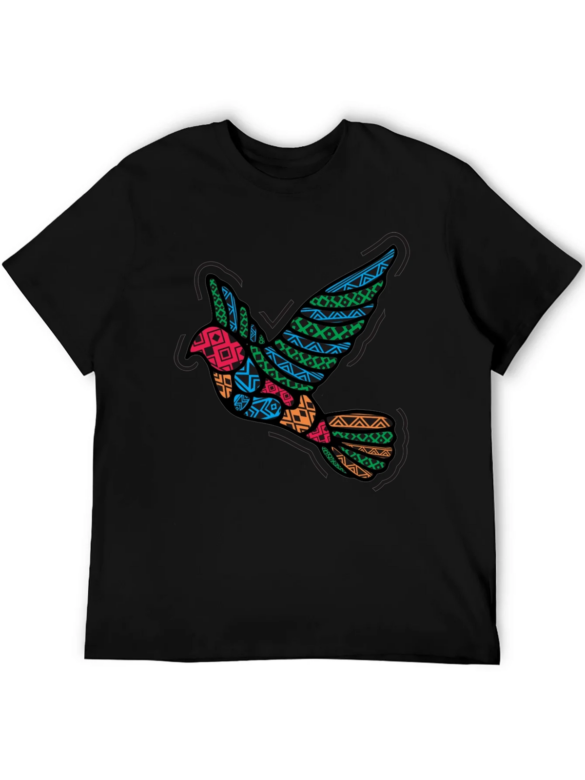 Tribal Dove Graphic Black T-Shirt product image 5