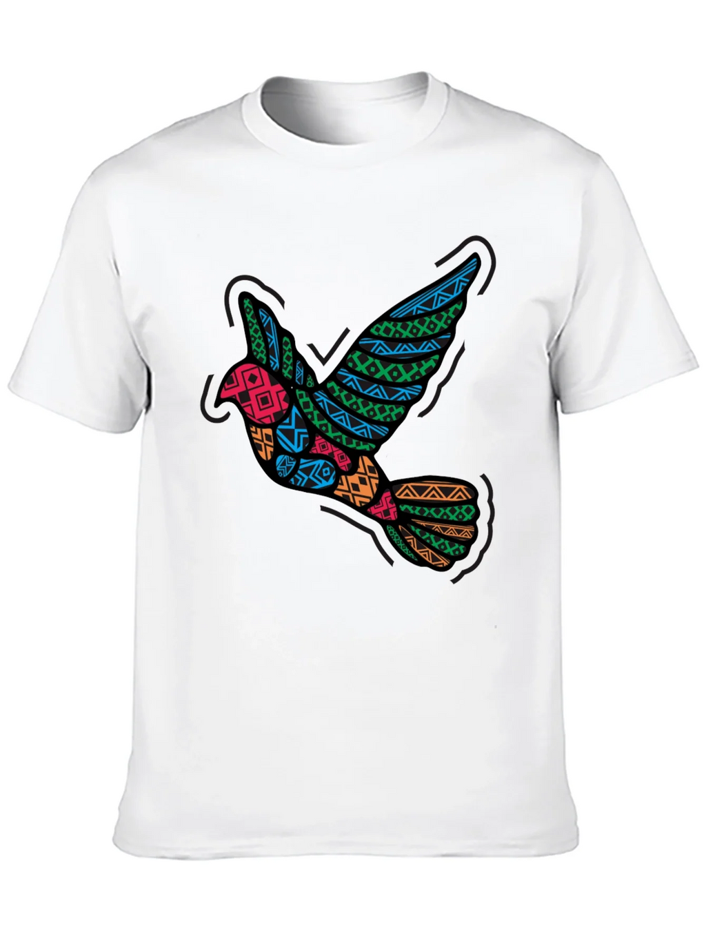 Tribal Dove Graphic Black T-Shirt product image 9