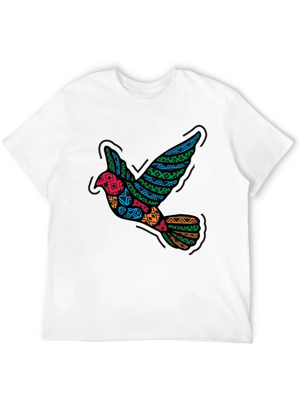 Tribal Dove Graphic Black T-Shirt product image 11