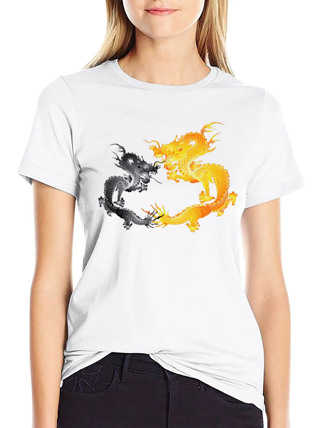 Yin Yang Dragons Graphic T-Shirt product image 7