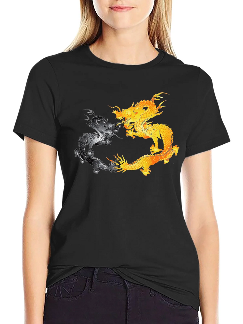 Yin Yang Dragons Graphic T-Shirt product image 2