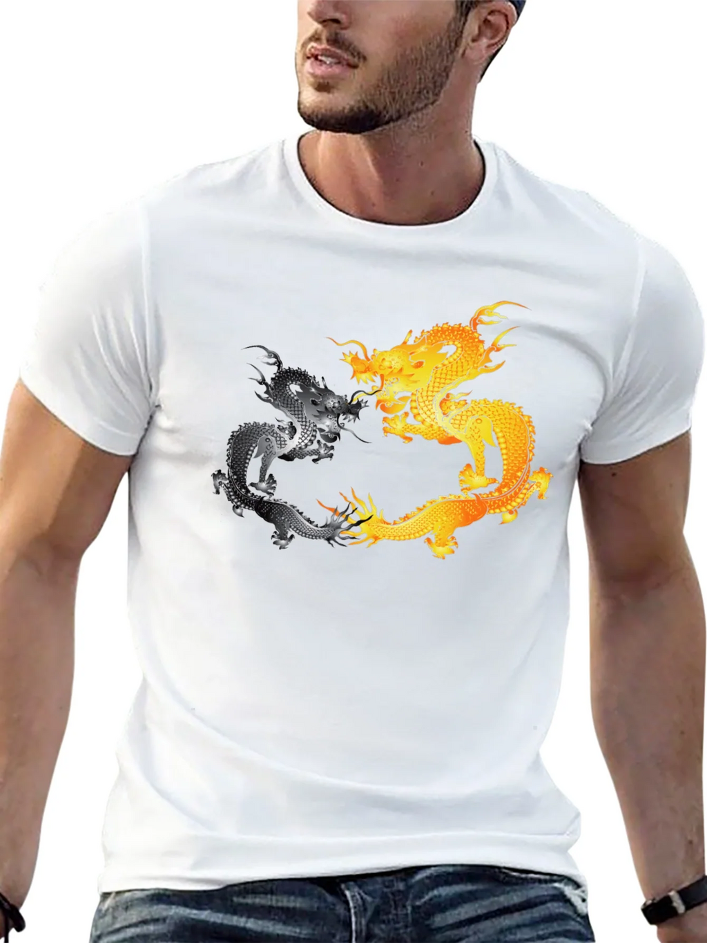 Yin Yang Dragons Graphic T-Shirt product image 10