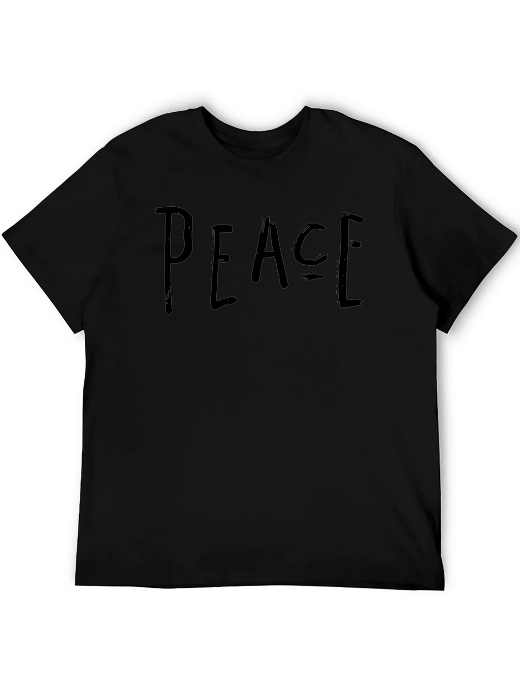 Peace Graphic Black T-Shirt Casual Wear product image 5