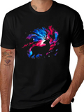 Cosmic Deer Graphic T-Shirt - Black product image 1