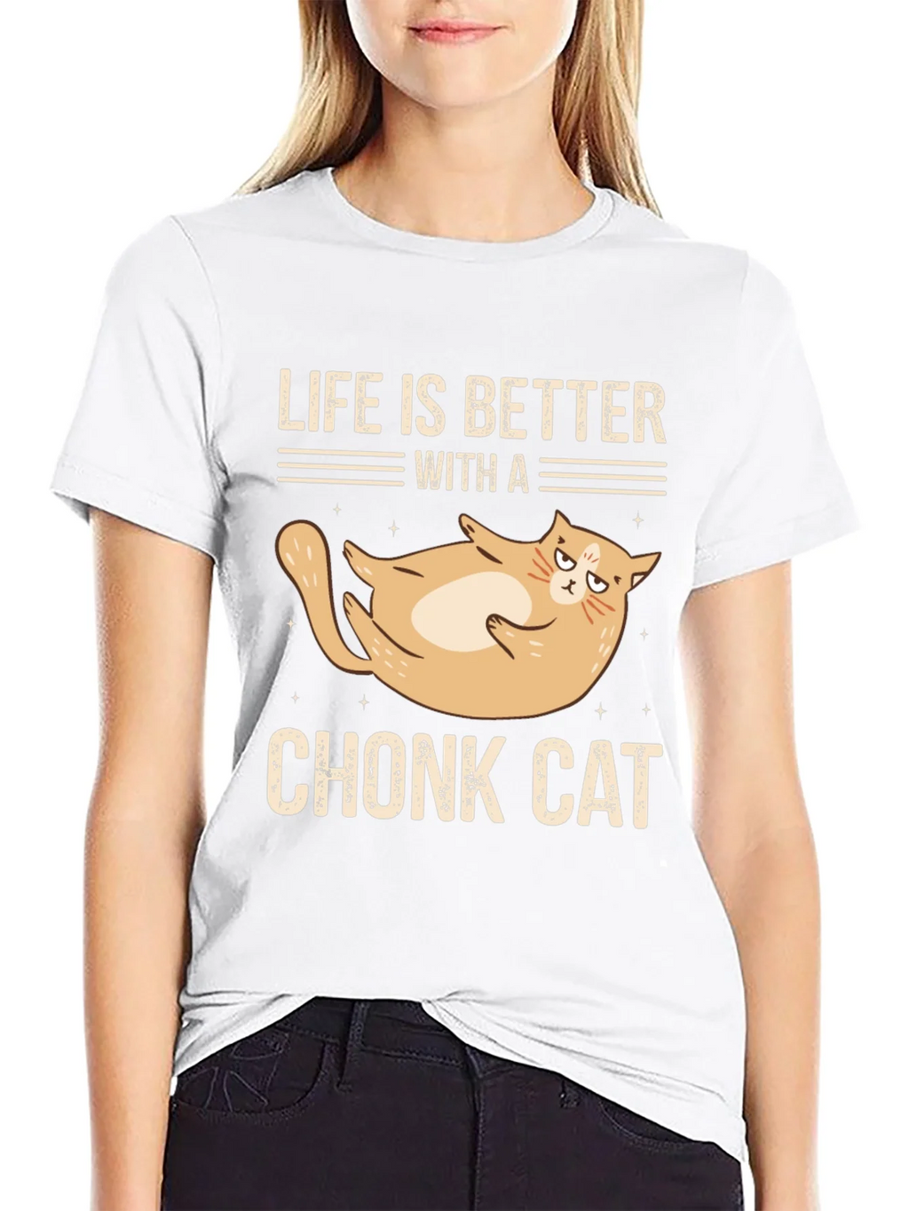 Life is Better With a Chonk Cat T-Shirt product image 5