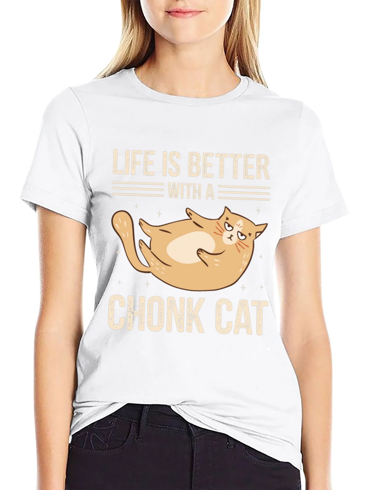 Life is Better With a Chonk Cat T-Shirt product image 5