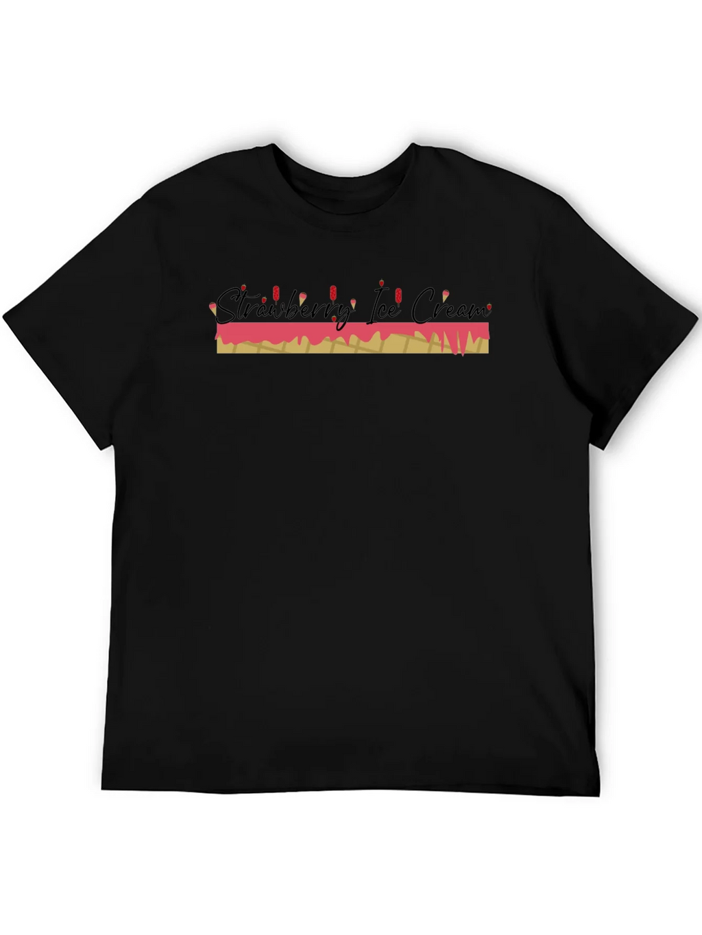 Strawberry Ice Cream Graphic Tee - Black product image 5
