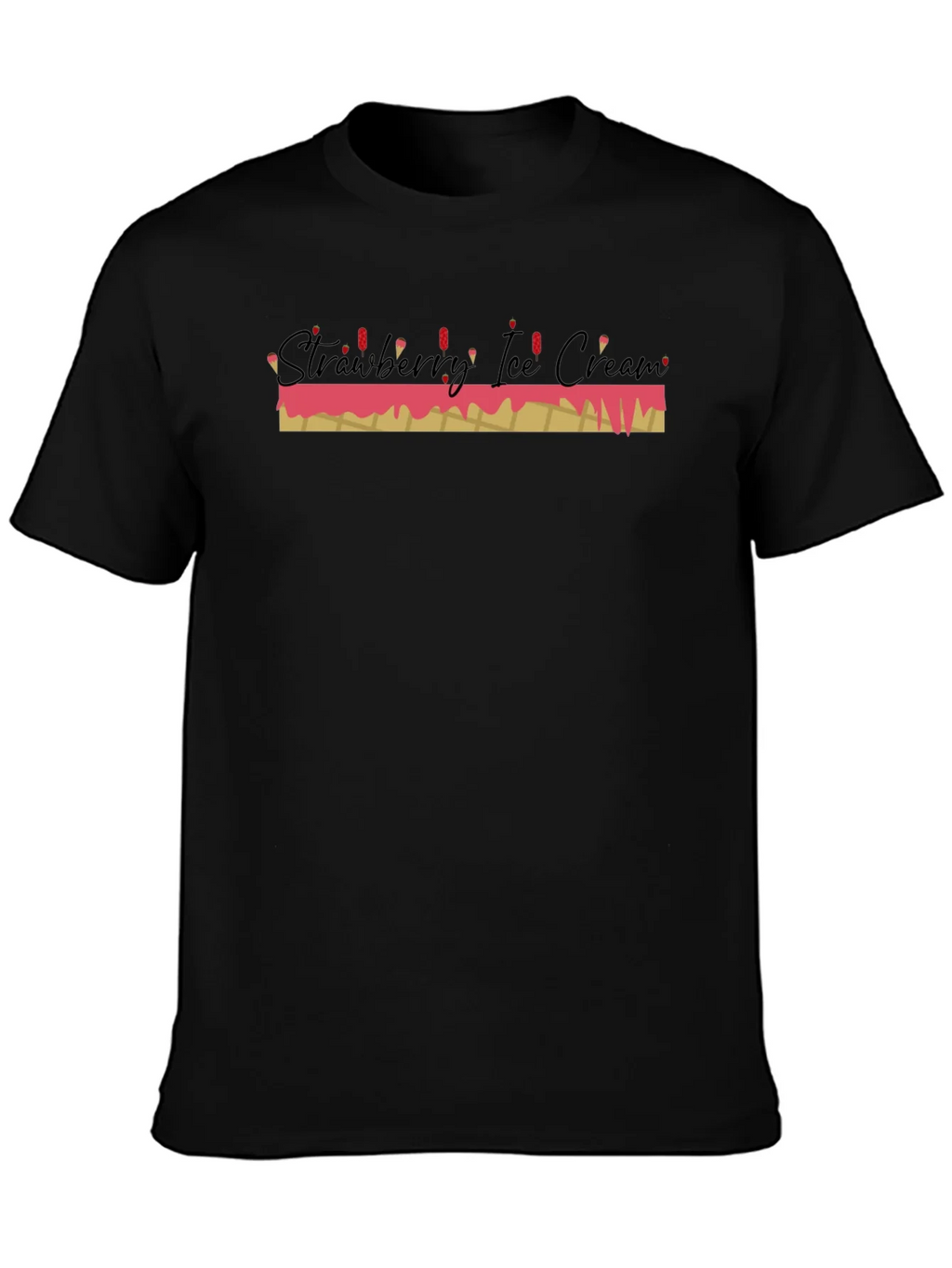 Strawberry Ice Cream Graphic Tee - Black product image 3