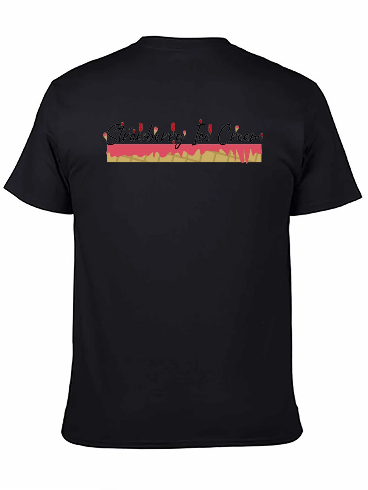 Strawberry Ice Cream Graphic Tee - Black product image 4