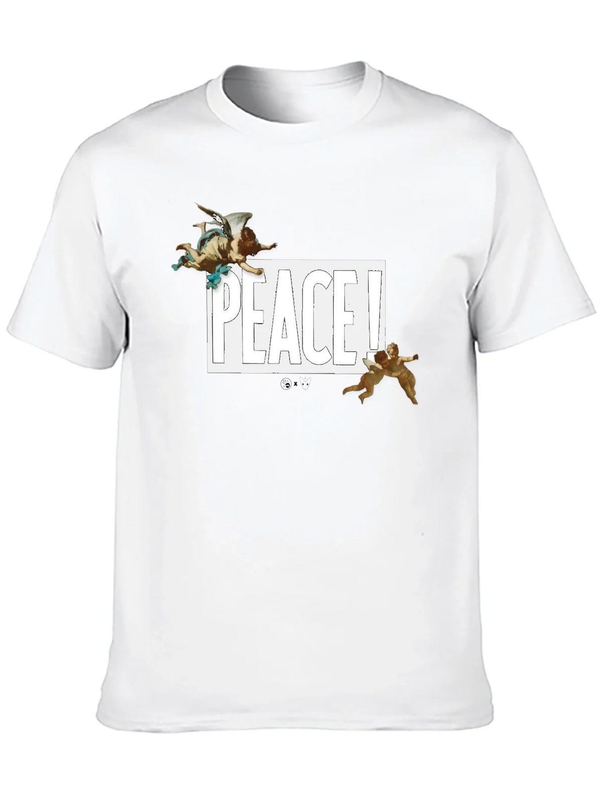Peace Angel Graphic Tee - Black Cotton T-Shirt product image 5
