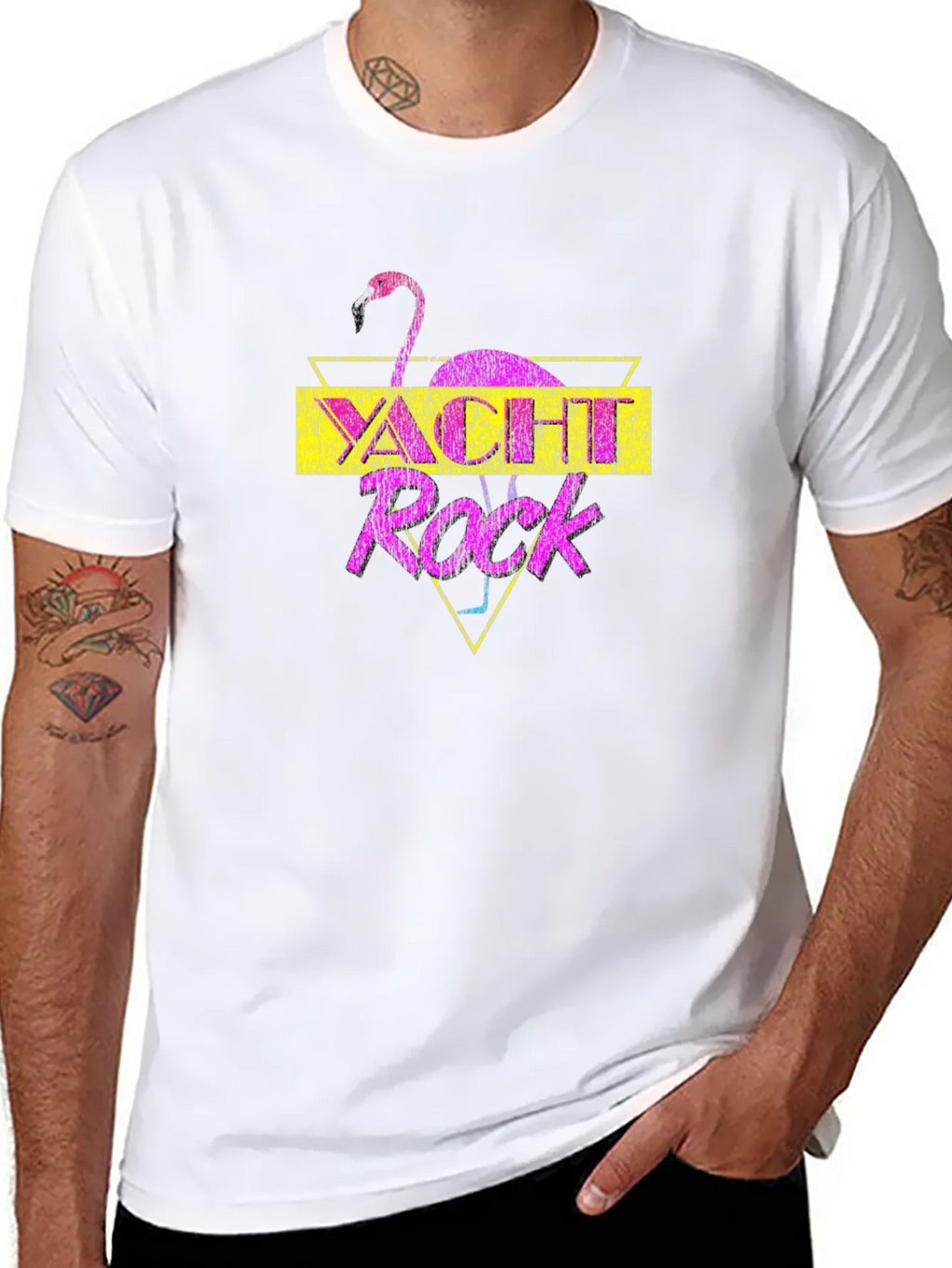 Yacht Rock Flamingo Graphic T-Shirt - Retro Style product image 7