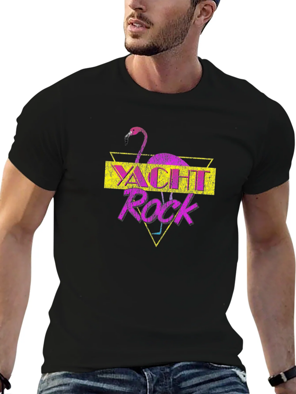Yacht Rock Flamingo Graphic T-Shirt - Retro Style product image 6