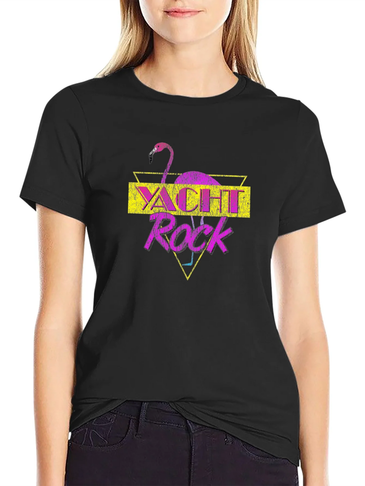 Yacht Rock Flamingo Graphic T-Shirt - Retro Style product image 2