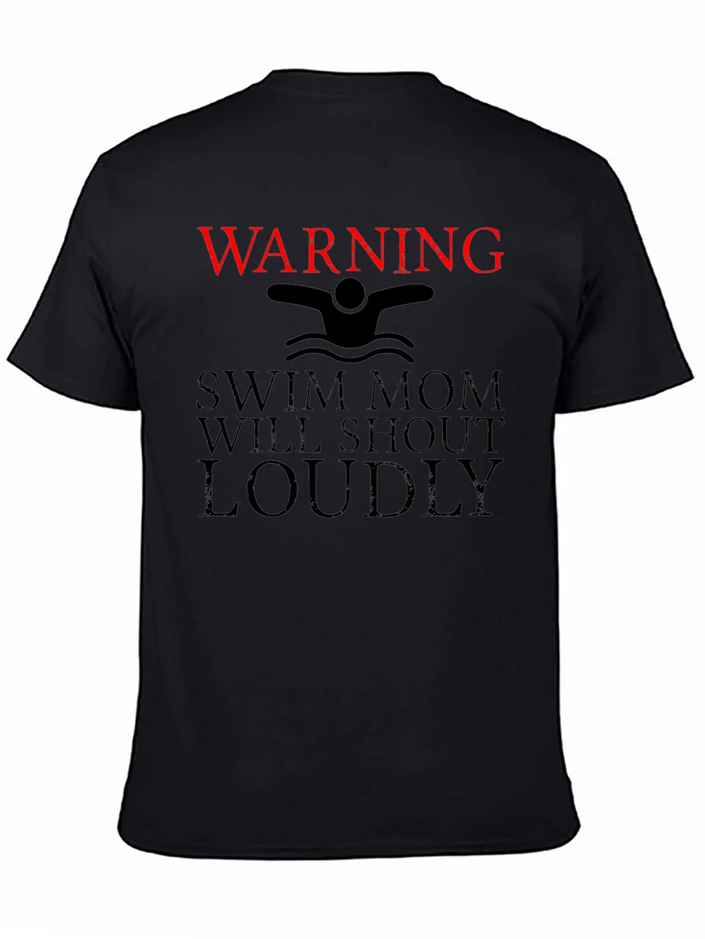 Swim Mom Warning T-Shirt - Loudly Shouting Fan Support! product image 1