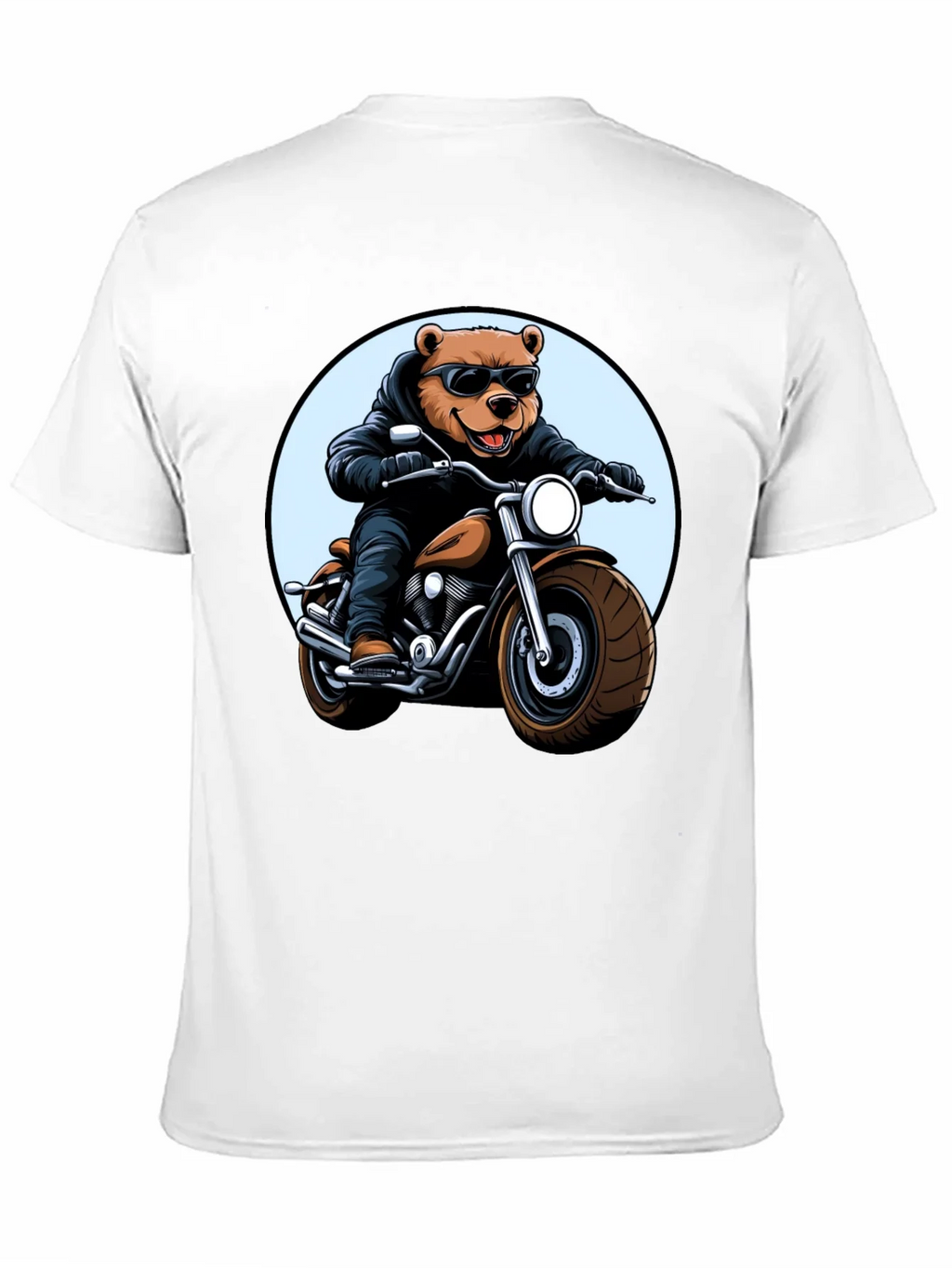 Cool Bear Biker T-Shirt - Black Graphic Tee product image 10