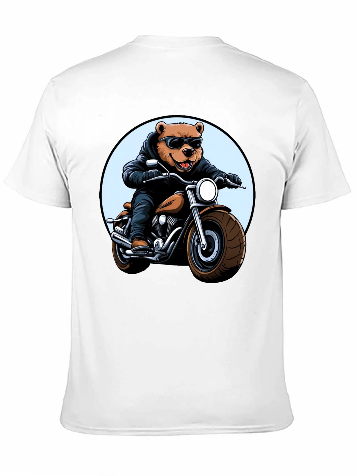 Cool Bear Biker T-Shirt - Black Graphic Tee product image 10