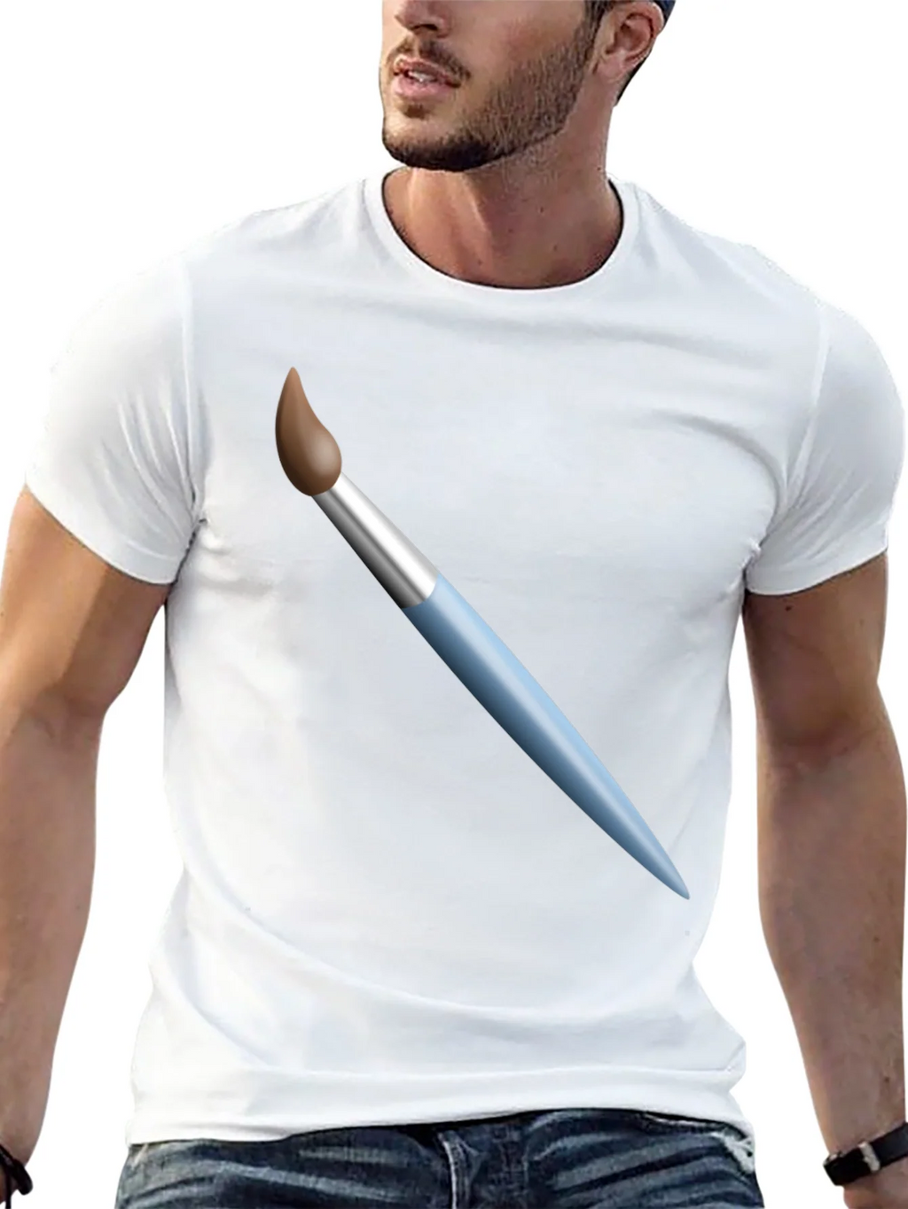 Paint Brush Graphic T-Shirt - Artistic Design Casual Wear product image 12