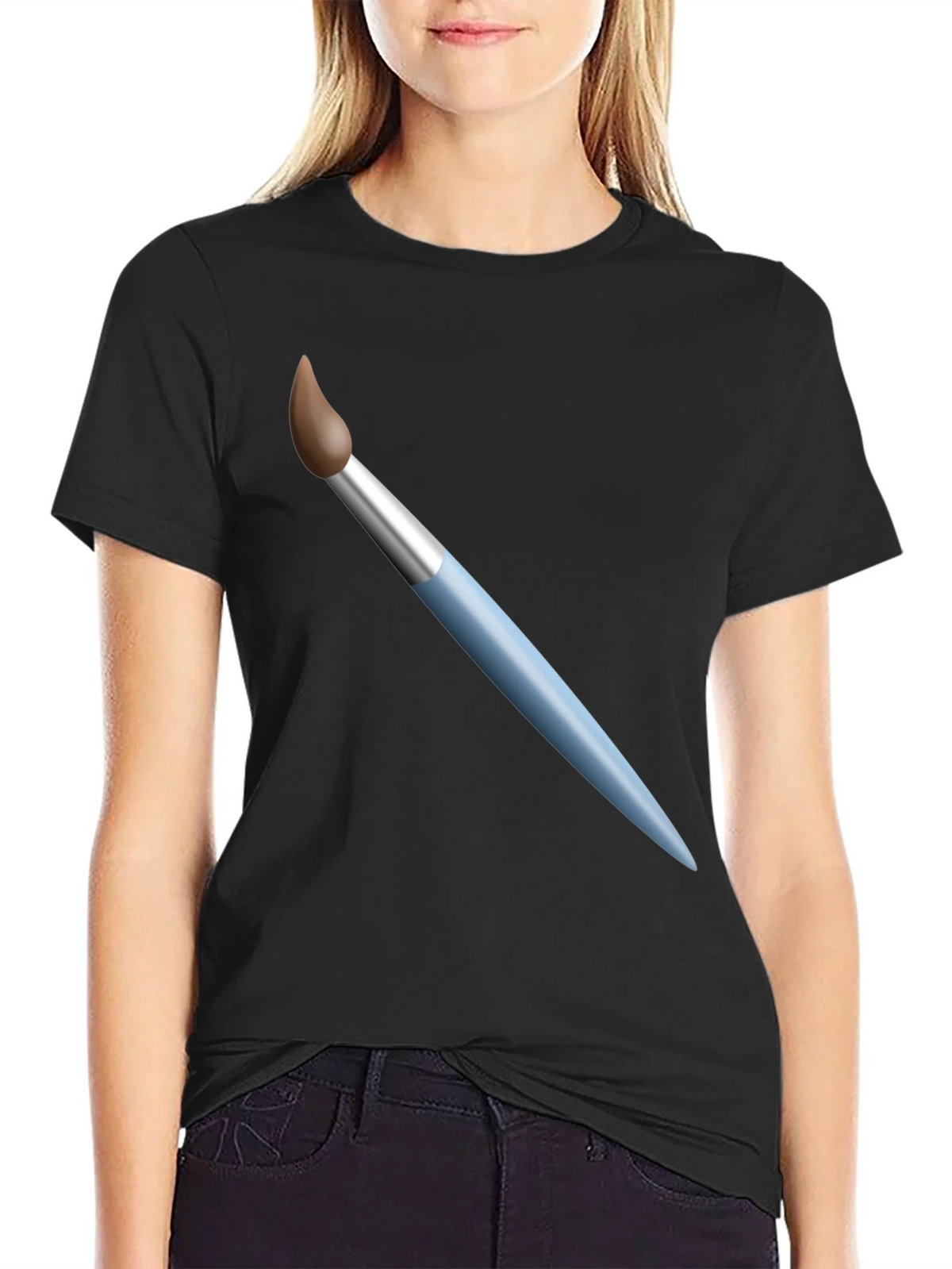 Paint Brush Graphic T-Shirt - Artistic Design Casual Wear product image 2