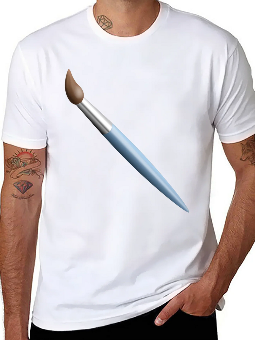Paint Brush Graphic T-Shirt - Artistic Design Casual Wear product image 7